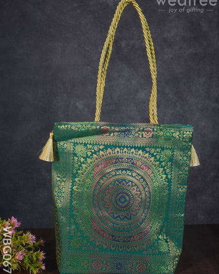 Grand Banarasi Hand Bag (12X12) - Wbg0671 Bags