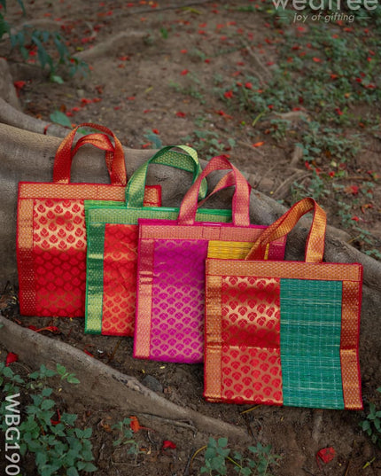 Half and Half Korai Handbag - 10x10 inch - WBG1905 - Hand Bags