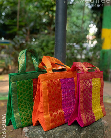 Half and Half Korai Handbag - 8X8 inch - WBG1903 - Hand Bags