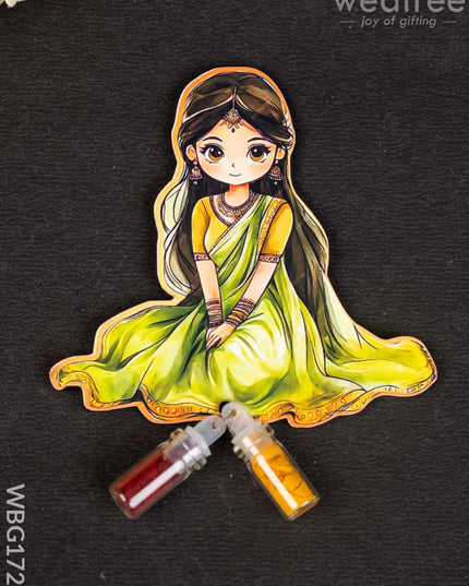 Half Saree Haldi Kumkum Set - WBG1727 - Add-ons