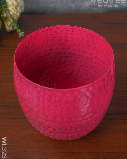 Hammered Planter Pot & Stand - Wl3235 Planters