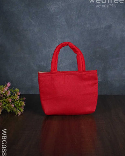 Hand Bag Embroidery Work With Handle - Wbg0880 Bags