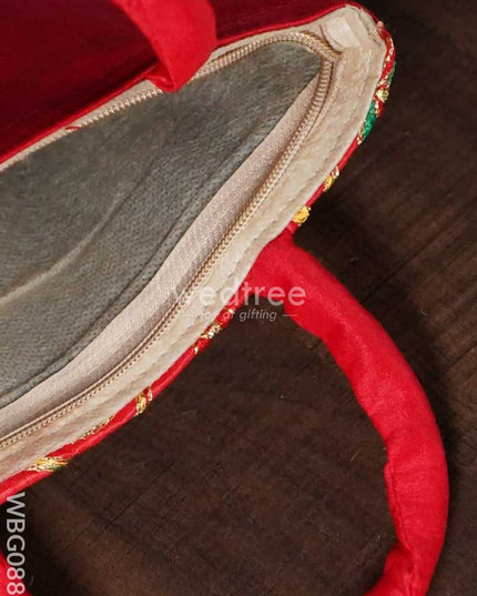 Hand Bag Embroidery Work With Handle - Wbg0880 Bags
