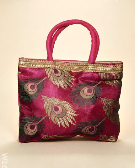 Hand Bag - Peacock Feather - W1612 - Hand Bags