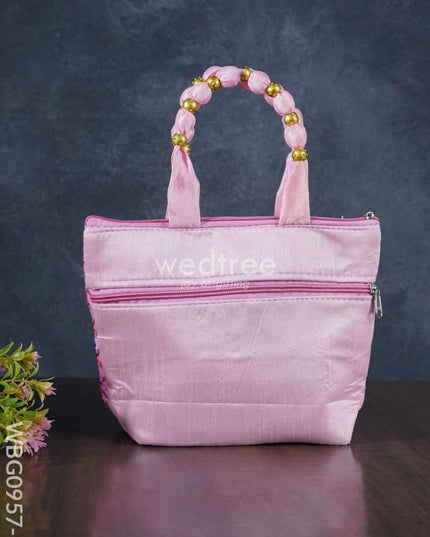 Hand Bag With Allover Thread Embroidery - Wbg0957 Bags