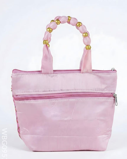 Hand Bag with Allover Thread Embroidery - WBG0957-1 - Hand Bags