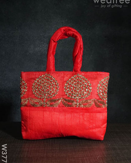 Hand Bag With Embroidery - W3777 Bags