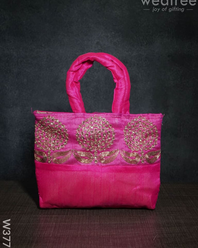 Hand Bag With Embroidery - W3777 Bags