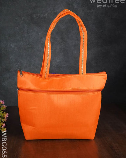 Hand Bag With Kolam Design - Wbg0651 Bags