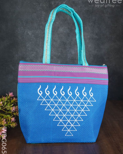 Hand Bag With Kolam Design - Wbg0651 Bags