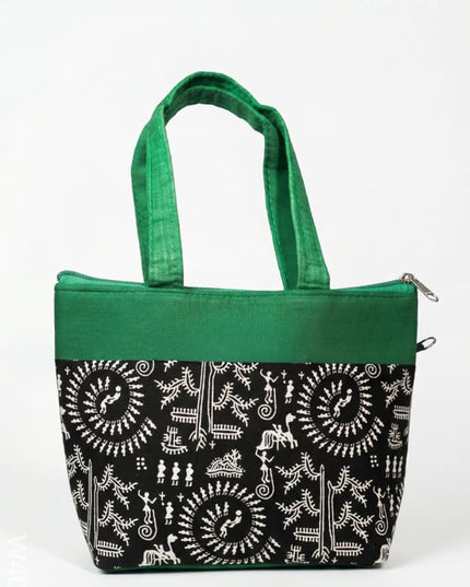 Hand bag with Warli Print - W4041 - Hand Bags