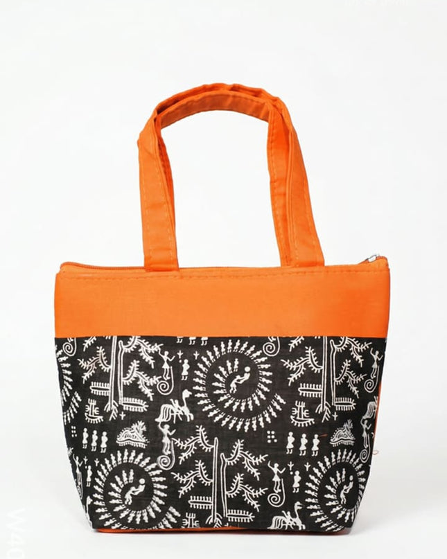 Hand bag with Warli Print - W4041 - Hand Bags