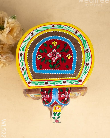 Hand Painted Elephant Stool - 8 inch - WL5223 - Elephant Stool