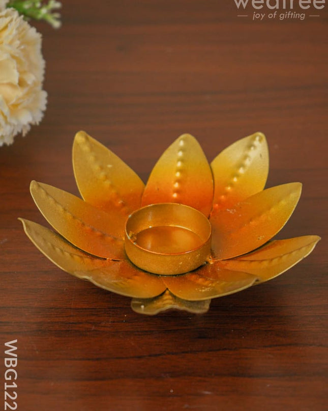 Handpainted Lotus T Light Holder - Wbg1220 Diyas & Candle Holders