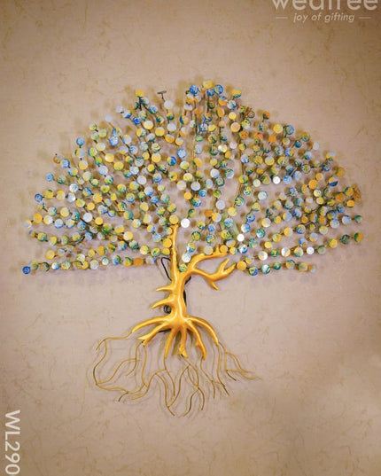 Hand Painted Metal Coin Tree - Wl2900 Decor Hanging