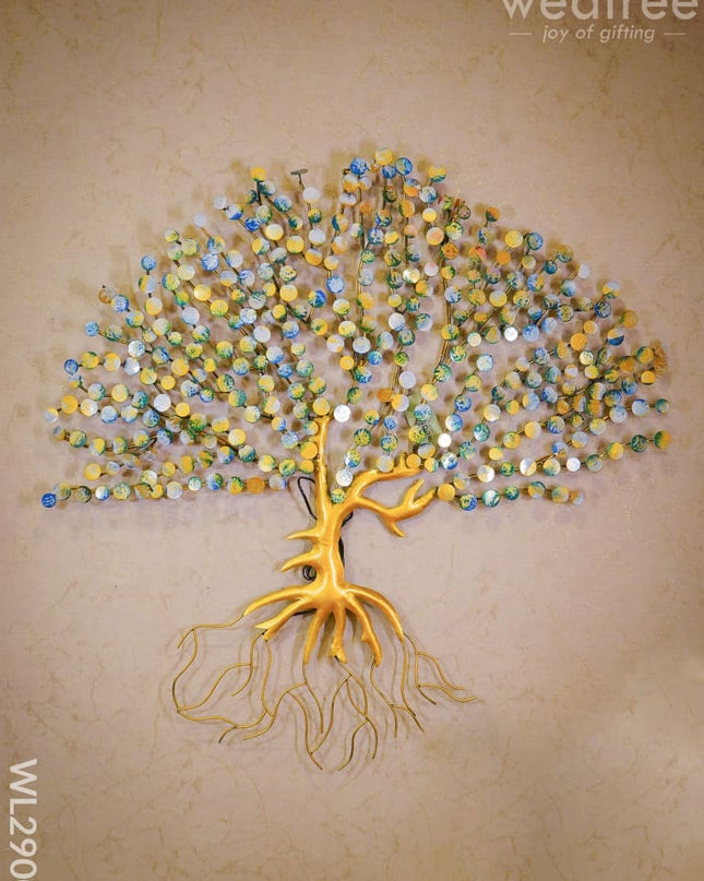 Hand Painted Metal Coin Tree - Wl2900 Decor Hanging
