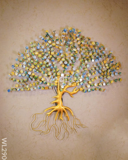 Hand Painted Metal Coin Tree - Wl2900 Decor Hanging