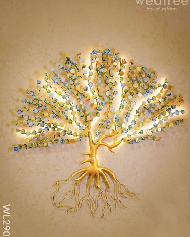 Hand Painted Metal Coin Tree - Wl2900 Decor Hanging