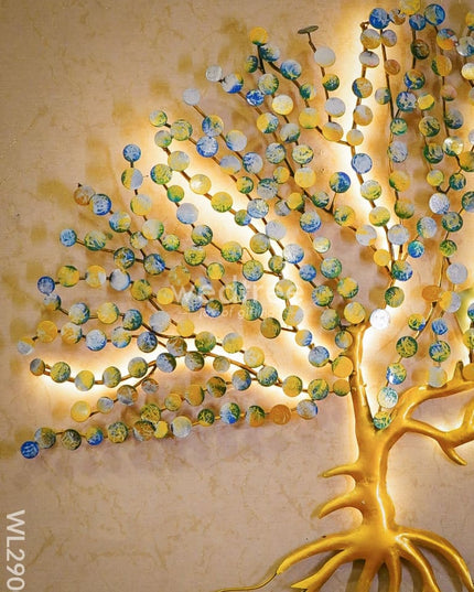Hand Painted Metal Coin Tree - Wl2900 Decor Hanging