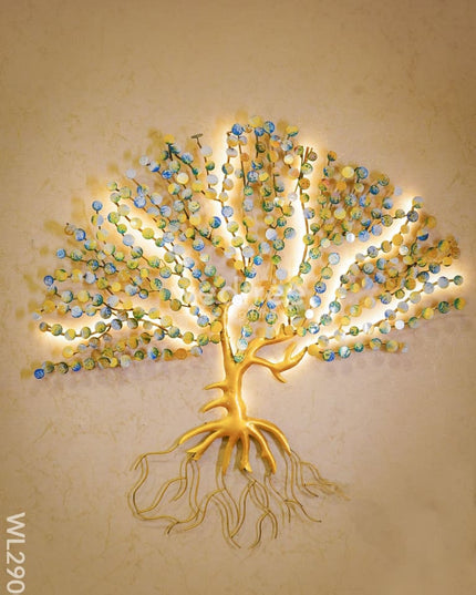 Hand Painted Metal Coin Tree - Wl2900 Decor Hanging