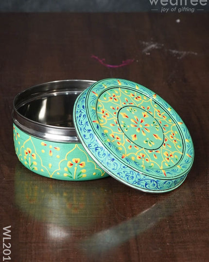 Hand Painted Poori Box - 5Inches Wl2010 Containers