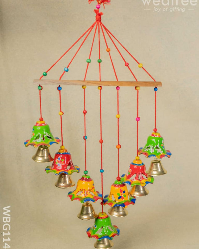 Hand Painted Thoran With Hanging Bells - Wbg1147 Thorans