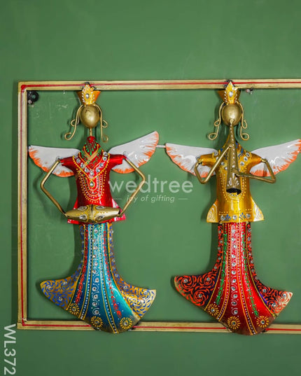 Handpainted 3 Musical Lady Frame - Wl3721 Metal Decor Hanging