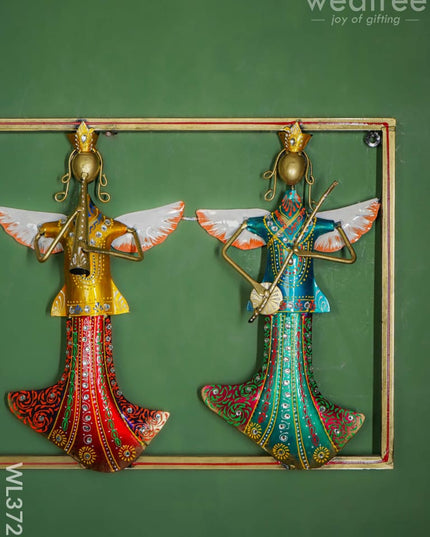 Handpainted 3 Musical Lady Frame - Wl3721 Metal Decor Hanging