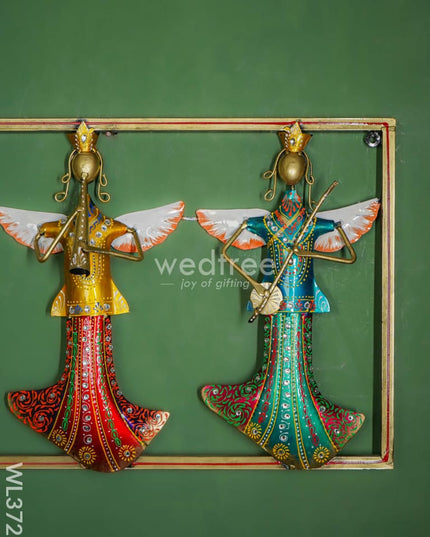 Handpainted 3 Musical Lady Frame - Wl3721 Metal Decor Hanging
