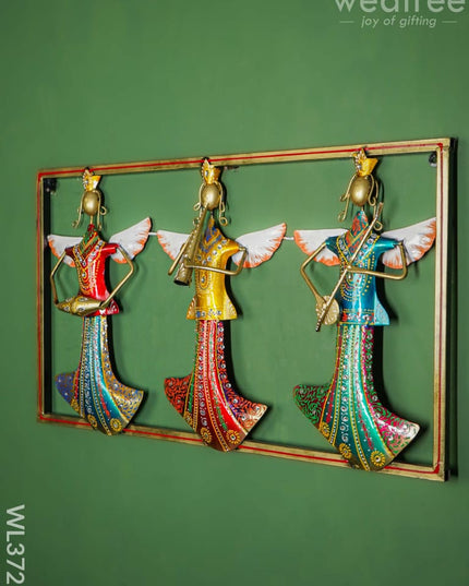 Handpainted 3 Musical Lady Frame - Wl3721 Metal Decor Hanging