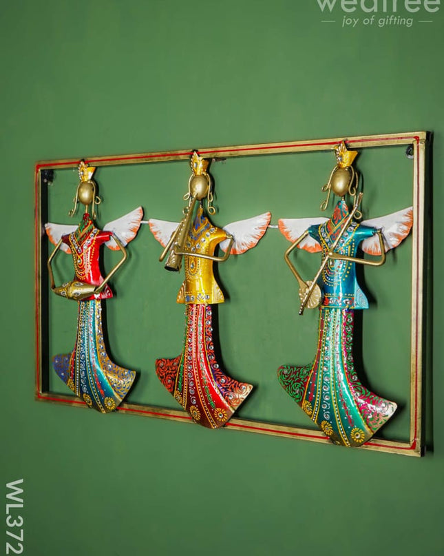 Handpainted 3 Musical Lady Frame - Wl3721 Metal Decor Hanging