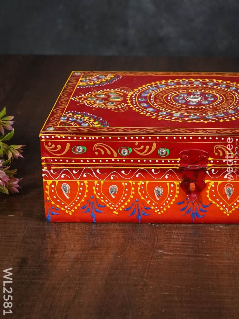 Hand Painted Wooden Organizer Box - Wl2581 Utility