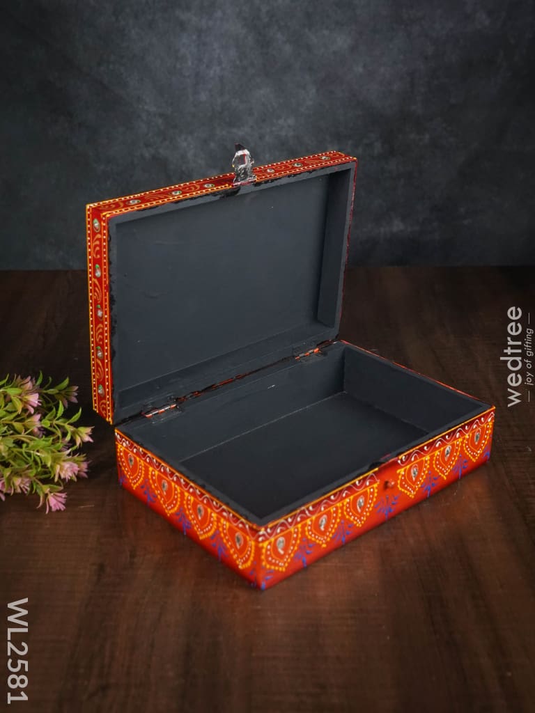 Hand Painted Wooden Organizer Box - Wl2581 Utility