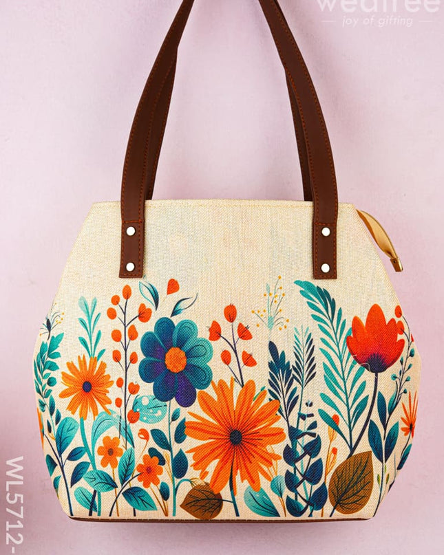 Handbag - Floral Design - 17 Inch - WL5712-2 - Bags & Wallets