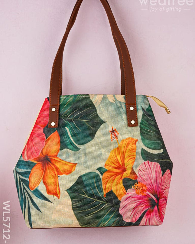 Handbag - Floral Design - 17 Inch - WL5712-4 - Bags & Wallets