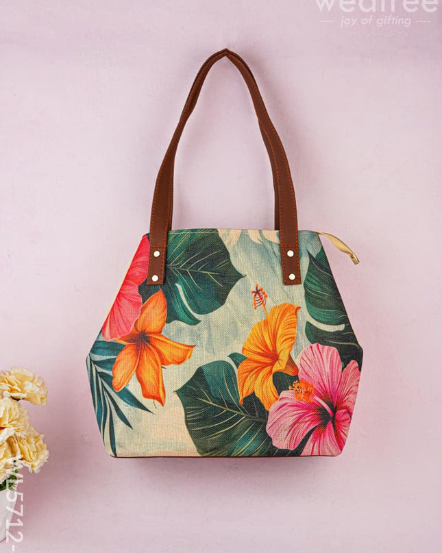 Handbag - Floral Design - 17 Inch - WL5712-4 - Bags & Wallets