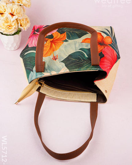 Handbag - Floral Design - 17 Inch - WL5712-4 - Bags & Wallets