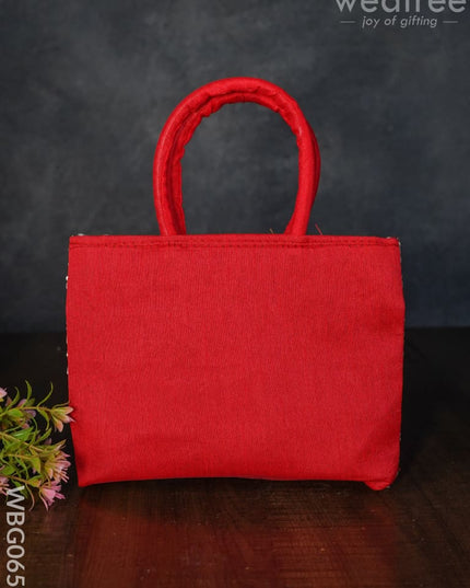 Handbag With Chikankari Work (Assorted) - Wbg0652 Hand Bags