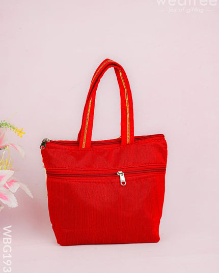 Handbag with Embroidery Design - 10x7 inch - WBG1933 - Hand Bags