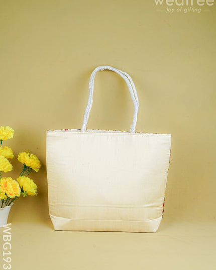 Handbag with Embroidery Design - 14x11 inch - WBG1931 - Hand Bags