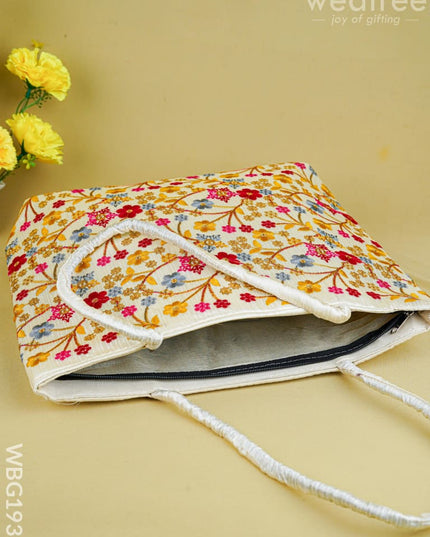 Handbag with Embroidery Design - 14x11 inch - WBG1931 - Hand Bags