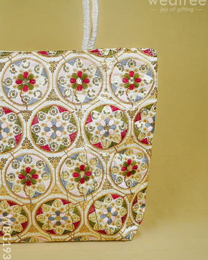 Handbag with Embroidery Design - 14x11 inch - WBG1931 - Hand Bags