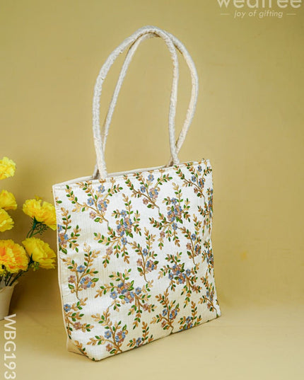 Handbag with Embroidery Design - 14x11 inch - WBG1931 - Hand Bags