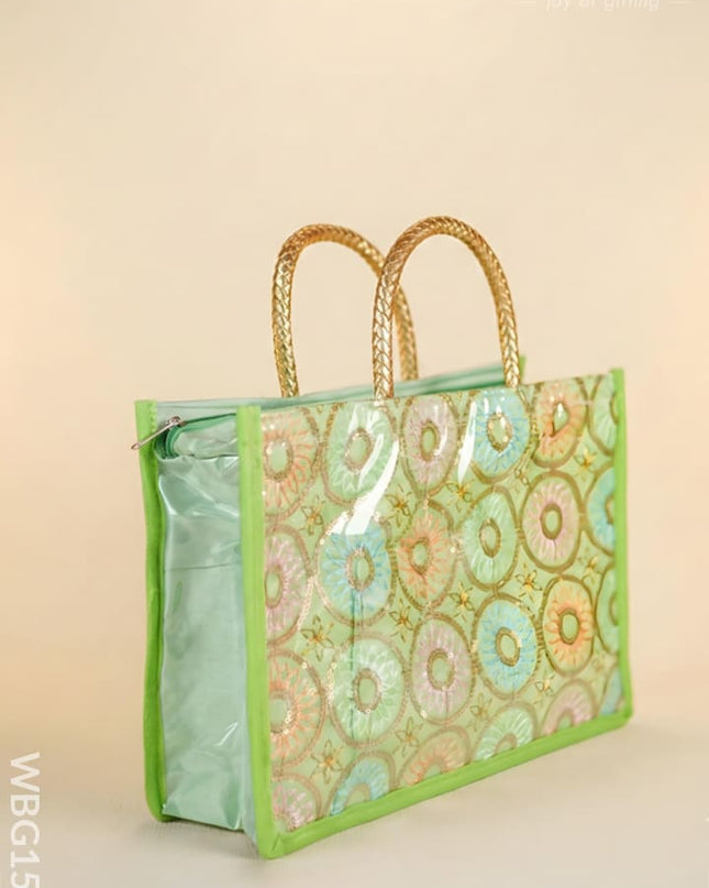 Handbag with Embroidery Design - Assorted - WBG1585 - Hand Bags