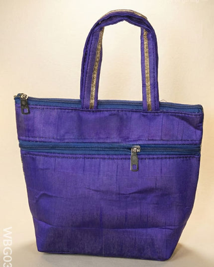 Handbag with Golden Floral Printed Design - WBG0319 - Hand Bags