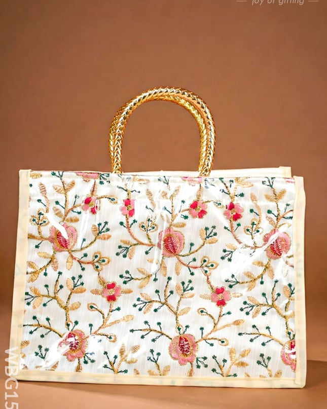 Handbag with Golden Sherwani Design - WBG1584 - Hand Bags