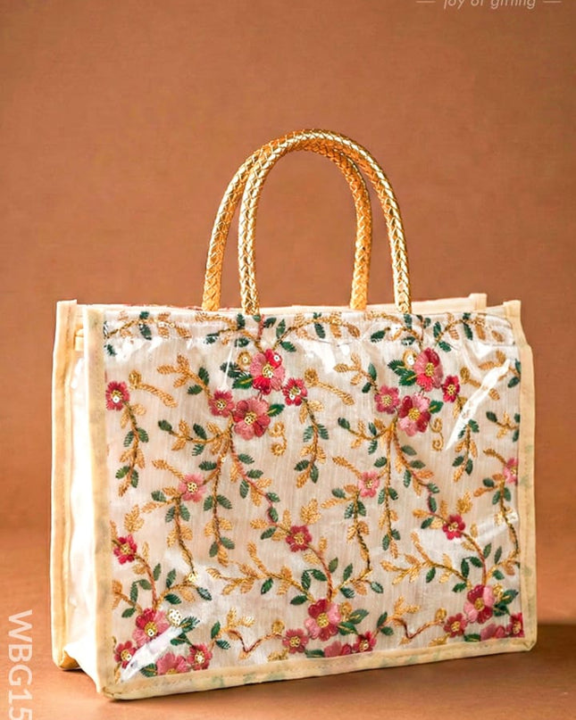 Handbag with Golden Sherwani Design - WBG1584 - Hand Bags