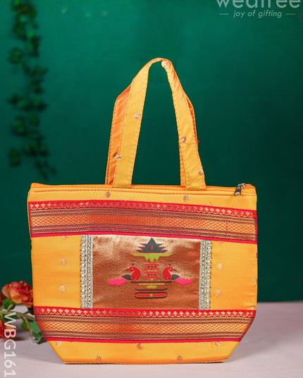 Handbag with Paithani Design - WBG1610 - Hand Bags