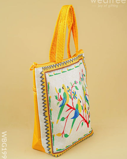 Handbag with Parrot Design - 9 inch - WBG1996 - Hand Bags
