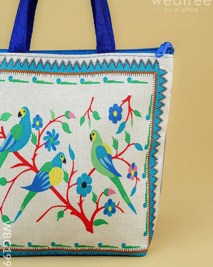 Handbag with Parrot Design - 9 inch - WBG1996 - Hand Bags